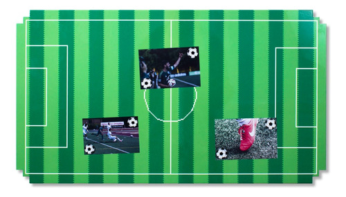 Painel De Fotos Futebol Masculino Aço Pixel 12903 Cor Verde-escuro