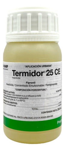 Termidor 25 Ce 250ml Insecticida Fipronil Termitas Moscas
