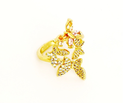 Anillo Oro 18k Lam Y Acero Talla 6 Y 7