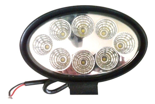 Farol Aux 8 Mega Leds Hbl Oval 6000k Super Branco-27w 12/24v