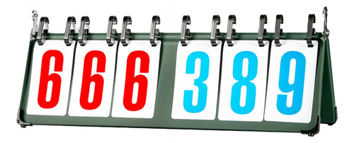Marcador Flip De Mesa Score 4/5/6 Dígitos Fácil 6 Dígitos