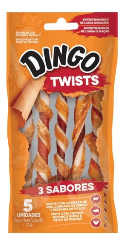 Snack Perro Dingo Triple Sabor - Twist / 5 Un