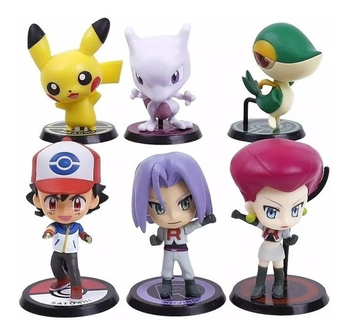 Pokemon Figuras Gashapones Set X 6 Unidades Ot-2904