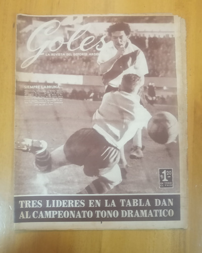 Revista Goles 363 - 24/5/55 Labruna River Empato Con Newells