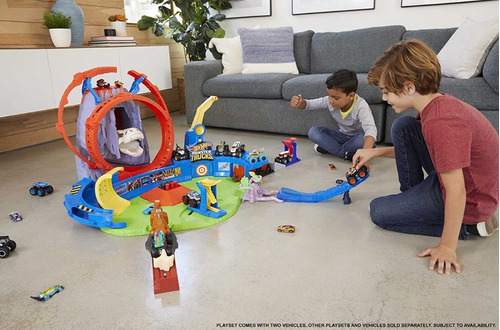 Imagen 3 de 7 de Hot Wheels® Monster Trucks T-rex Volcano Arena Pista