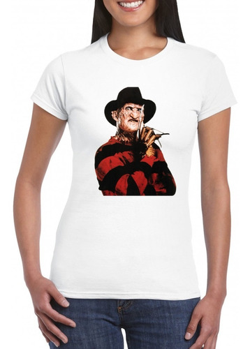 Playera Camiseta Moda Mujer Hombre Freddy Krueger Halloween