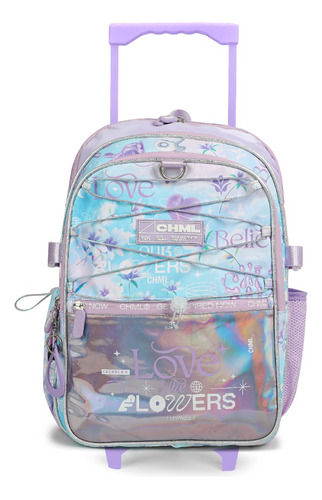 Mochila Chimola Love The Flowers Future Escolar 17 Pulgadas