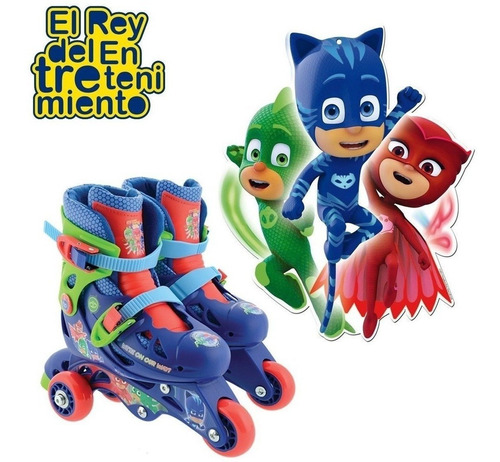 Imagen 4 de 6 de Patines Rollers Extensibles Tri Skates Pj Masks - El Rey