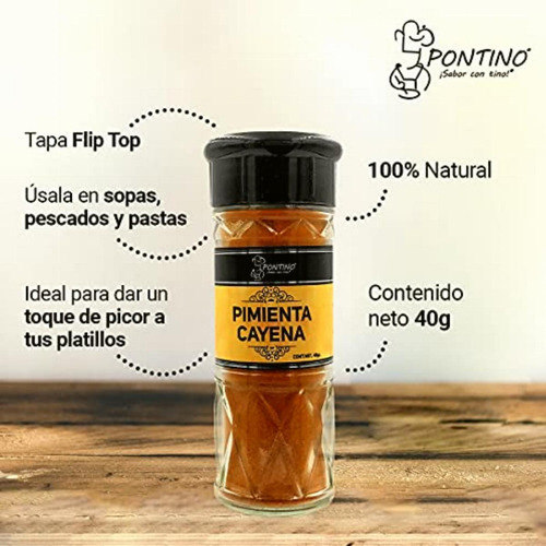 Pontino Pimienta Cayena 40 Gramos 2 Piezas