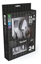 Comprar Juego de cubiertos, 24 cubiertos, cuchillo, tenedor, cuchara, acero inoxidable, color plateado