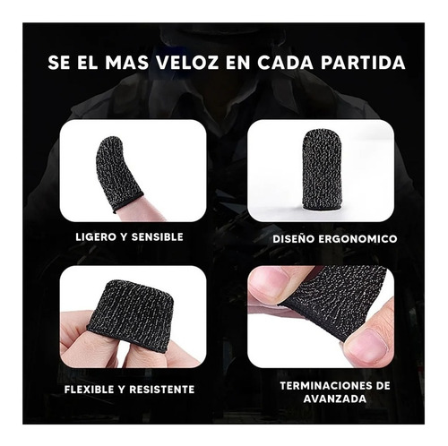 Imagen 8 de 10 de Cubre Dedos Para Celular Par Dedales Gamer X2 Pubg Cod Freef