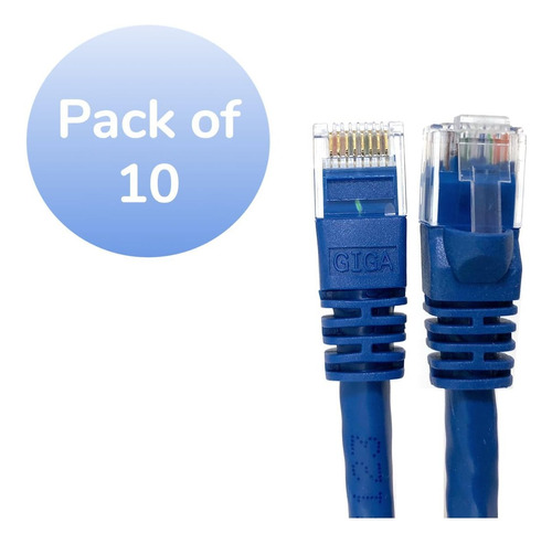 Micro Conectores E08-014bl-10 Cables De Conexión Rj45 Cat 6