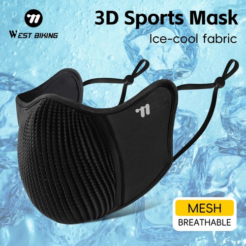 Máscara Facial Ice Silk, Transpirable, Deportiva 3d, A Prueb