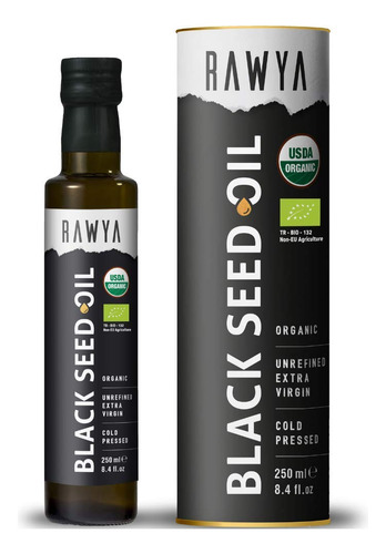 Aceite De Semilla Negra, Organico, 8.4 Onzas Liquidas, Rawya