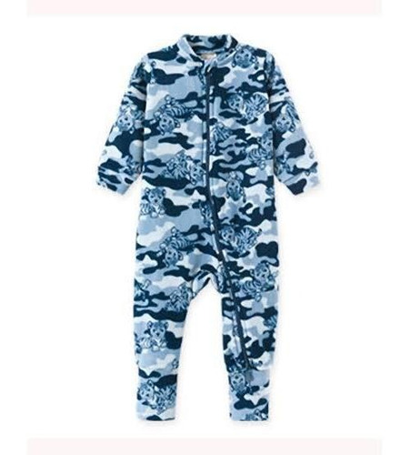 Macacão Para Bebê Menino Pijama Tigre Longa Pingo Lele Azul