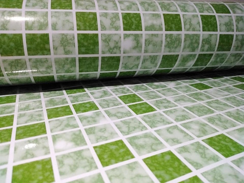 Papel Adhesivo Azulejo Venecitas Mármol Gama Verdes 45cmx1m 