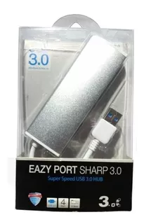 Hub 4 Puertos Usb 3.0 5gbps Aluminio Con Indicador Led Eazy