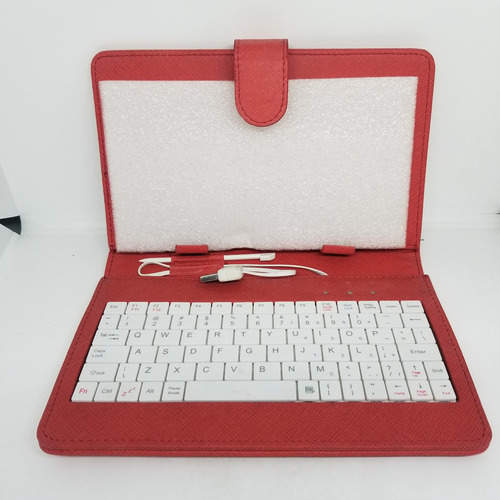 Case Para Tablet Con Teclado Incluido 9' Rojo