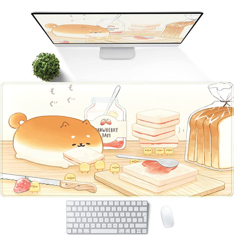 Mouse Pad Largo Arte Cute Kawaii Gatito Cocina 30x70cm