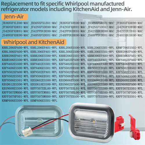 Nooto W11462342 Refrigerator Led Light Module For Whirlpool,
