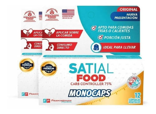 Combo X2 Satial Food Monocaps 12 Cáps