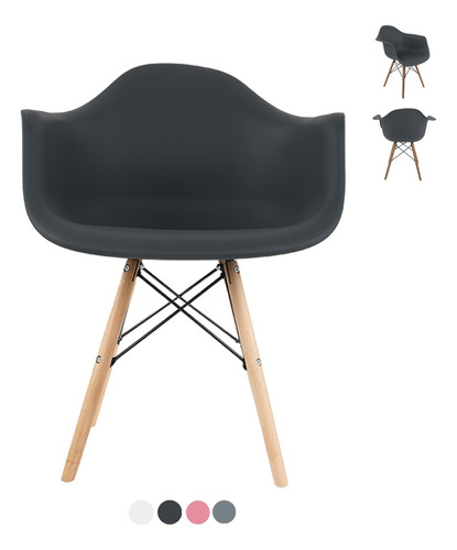 Cadeira de jantar Vessel, estrutura de cadeira, preta