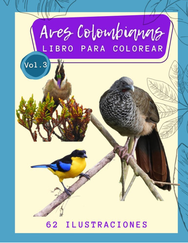 Libro: Aves Colombianas Libro Para Colorear Vol 3. 62 Ilustr