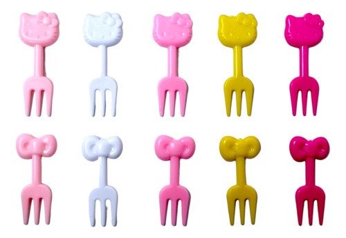 Palillos Tenedores Lonche Kawaii Pequeños Decoración Frutas