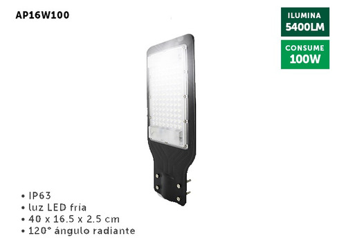 Lampara Led Suburbana Grande De 100w 1000w 5400lm 15 Pack