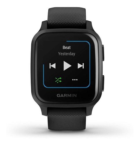Imagem 1 de 5 de Smartwatch Garmin Venu Venu Sq - Music Edition 1.3" caixa 40mm de  polímero reforçado com fibra  black, pulseira  black de  silicone e o arco  slate de  alumínio anodizado