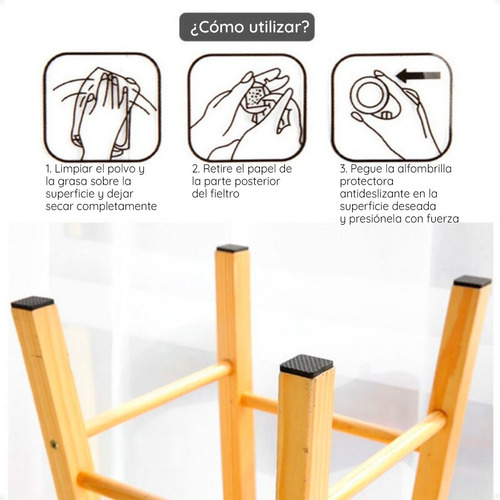 Imagen 6 de 9 de Almohadilla Fieltro Protector De Muebles Y Pisos - Otec