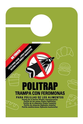 Trampa Adhesiva C Feromona Polillas Harina Almacen Alimentos