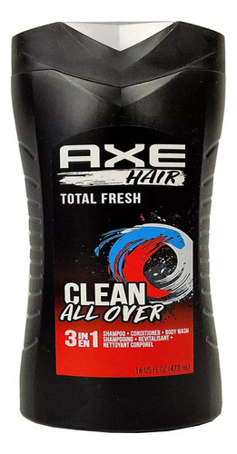 Axe Shampoo 3in1 Shampoo Acondicionador Total Fresh 473 Ml