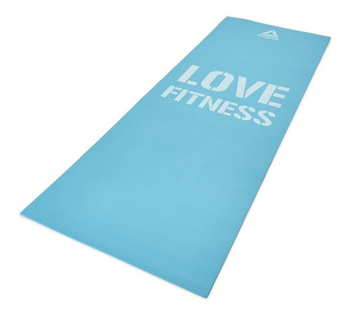 Colchoneta Yoga Mat Celeste love 4mm Reebok