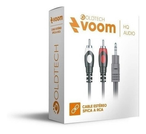 Imagen 1 de 4 de Cable Auxiliar Spica A Rca 1.5 Metros Goldtech Audio Atrix ®