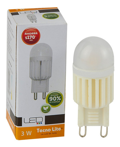 Foco Led Ampolleta 180lm 127v 3000k Atenuable G9 Tecnolite