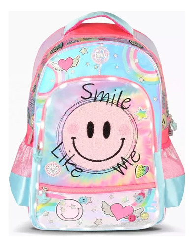 Mochila Footy Espalda 18 Pulgadas Smile Like Mile C/luces 