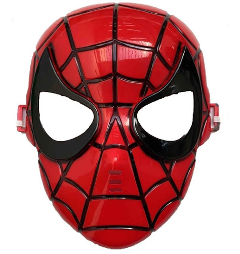 Máscara Iantil Plástico Vingadores Homem Aranha Cor Vermelho Desenho Spider