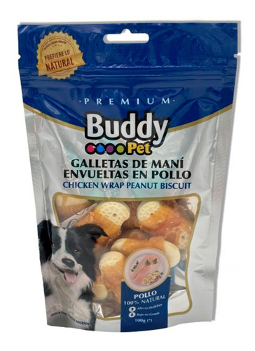 Snack De Galletas De Maní Envueltas En Pollo Para Perros