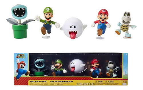 Set Mario Bros Super Mario Boo Luigi Planta Carnibora Mario