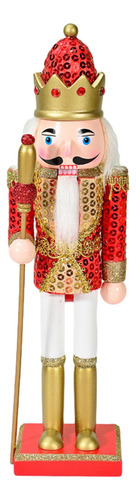 Adorno De Cascanueces De 30cm De Alto, Figuras De Rojo