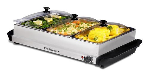 Calentador De Alimentos Electrico Servidor Triple 