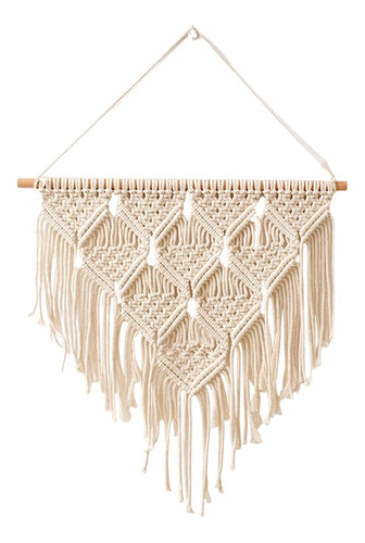 Macrame Elegante Tapiz Colgante De Pared Borla Ventana Hecha