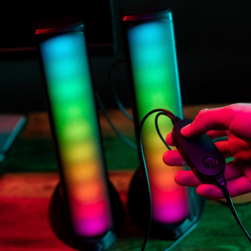 Perfectchoice Vortred Bocinas Inalámbricas Gamer Con Luz Rgb - Sonido Hq Transmisión Bt Aura