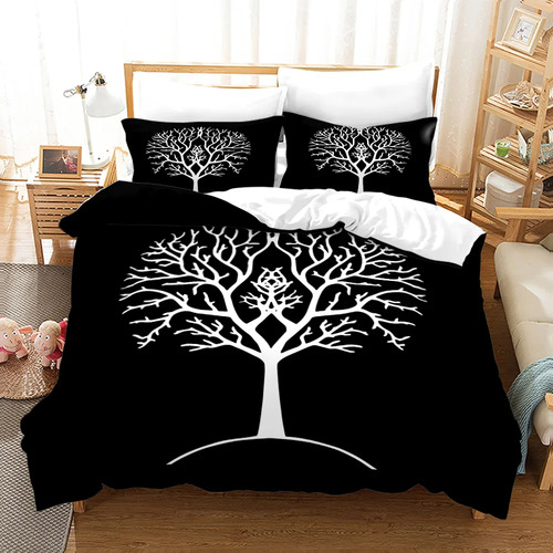 Juego De Cama Big Tree De 140 X 210 Cm Con Impresión 3d Para