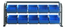 Comprar Rack De Pared 10 Bins 2 Estanterias Gaveteros Cajones