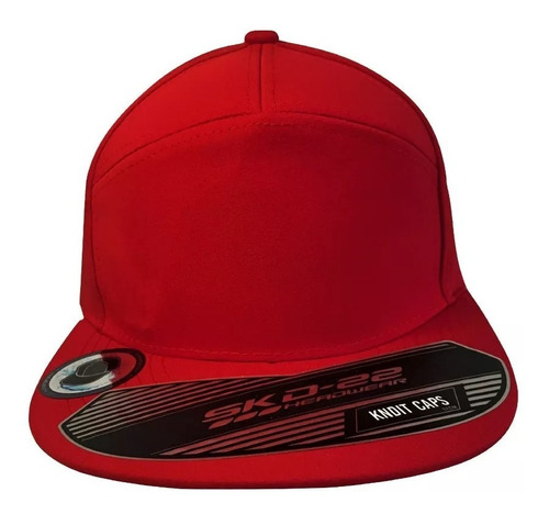 Gorra Plana Lisa Poliéster 7 Gajos 5 Pzas