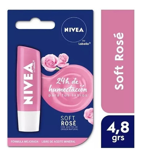 Nivea Protector Labial Soft Rose X 4,8 Gr 