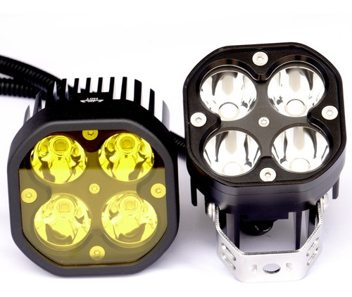 Imagen 7 de 8 de Faros Auxiliares Para Moto Sercomoto Sm4123 4leds 60w