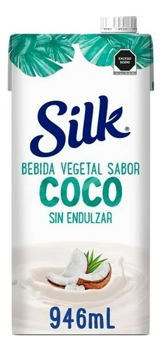 6 Pza Bebida Vegetal Silk Sabor Coco Sin AzĂșcar 946 Ml